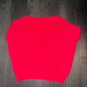 Express wife shoulder red sweater. Size medium